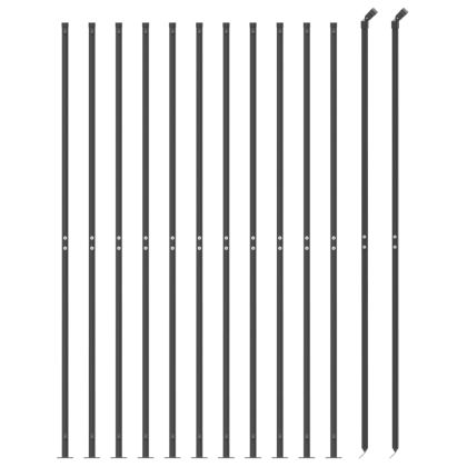 Ограда от телена мрежа с фланец, антрацит, 2,2x25 м