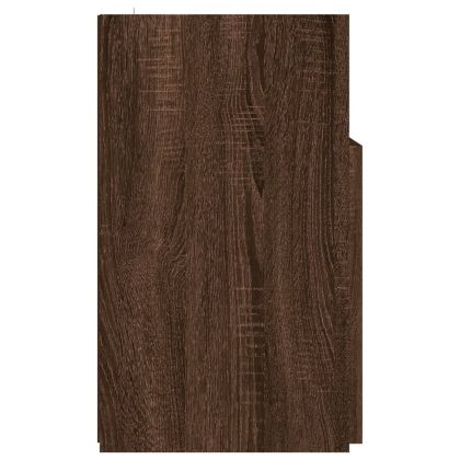 ТВ шкаф с LED осветление, кафяв дъб, 120x30x50 см
