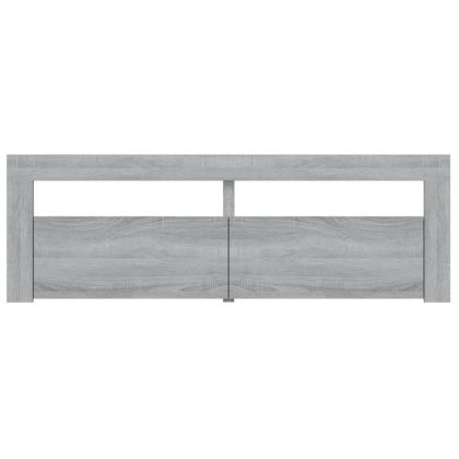 ТВ шкаф с LED осветление, сив сонома, 120x35x40 см