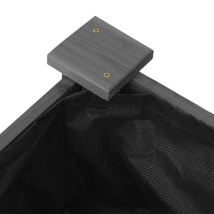 Градинска повдигната леха с вложка сива 240x45x25 см ела масив