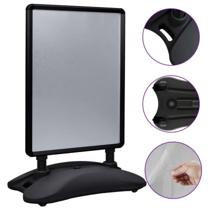 A1 постер на стойка с водна основа, черен, алуминиева сплав