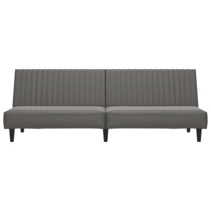 2-местна кушетка, сива, изкуствена кожа