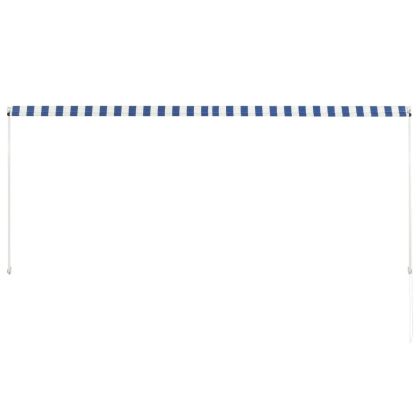 Сенник с падащо рамо, 300х150 см, синьо и бяло