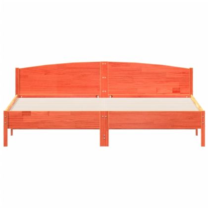 Рамка за легло без матрак, восъчнокафяв, 180x200 см, бор масив