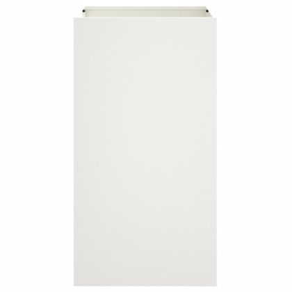 Кашпа, бяла, 42x38x75 см, стомана