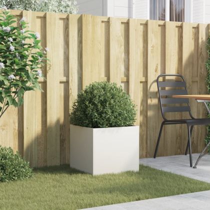 Кашпа, бяла, 42x40x39 см, стомана