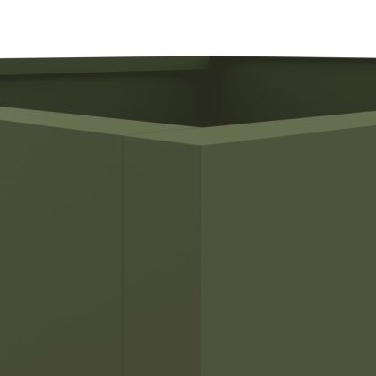 Кашпа, маслиненозелена, 42x38x75 см, стомана