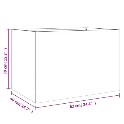 Кашпа, маслиненозелена, 62x40x39 см, стомана