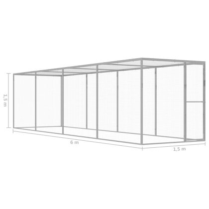 Клетка за котки 6x1,5x1,5 м поцинкована стомана