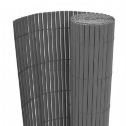 Двустранна градинска ограда, 110x400 см, сива