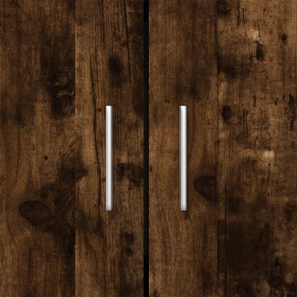 Библиотека, опушен дъб, 82,5x30,5x115 см, инженерно дърво