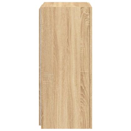 Стенен ТВ шкаф с LED осветление, сонома дъб, 40,5x35x80 см