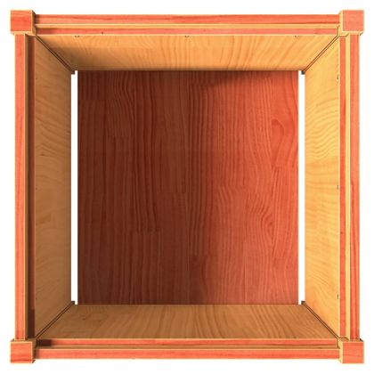 Градински сандъци, 2 бр, восъчнокафяв, борово дърво масив