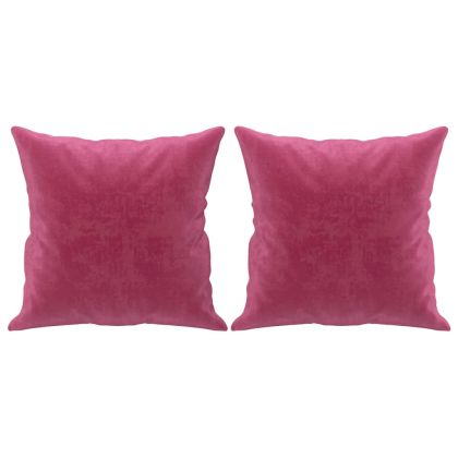 2-местен диван декоративни възглавници виненочервен 120 см