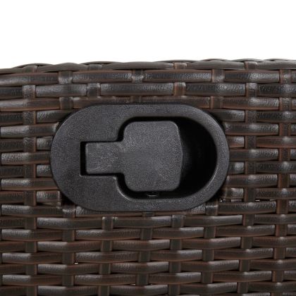 Бистро комплект с възглавници 3 части кафяв полиратан