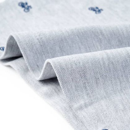 Детска поло тениска, сив меланж, 140