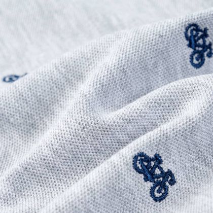 Детска поло тениска, сив меланж, 140