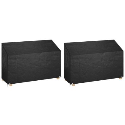 Калъф за градинска пейка 2 бр 8 капси 190x70x70/88см полиетилен