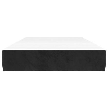 Матрак за легло с покет пружини средна твърдост черен 120x190x20 см кадифе