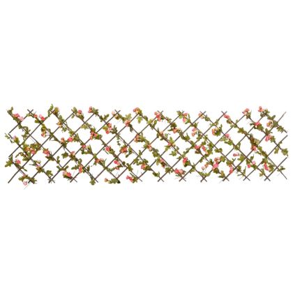 Решетка изкуствен бръшлян разширяема 5 бр тъмнорозово 180x60 см