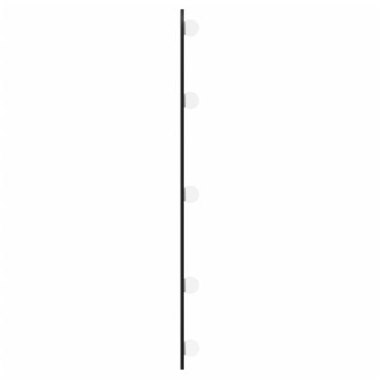 Стенно огледало с LED лампи 35x80 см стъкло овално