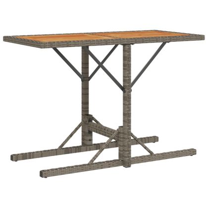 Бистро комплект с възглавници 3 части сив полиратан