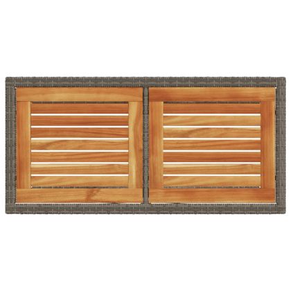 Бистро комплект с възглавници 3 части сив полиратан