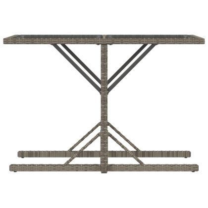 Бистро комплект с възглавници 3 части сив полиратан