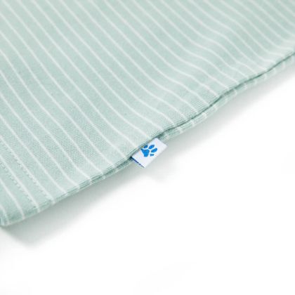 Детска тениска с ивици, светла мента, 140