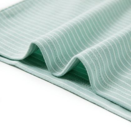 Детска тениска с ивици, светла мента, 140