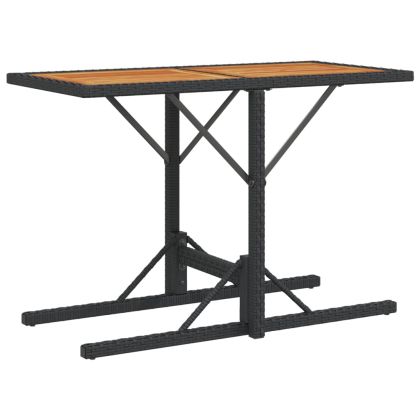 Бистро комплект с възглавници 3 части черен полиратан