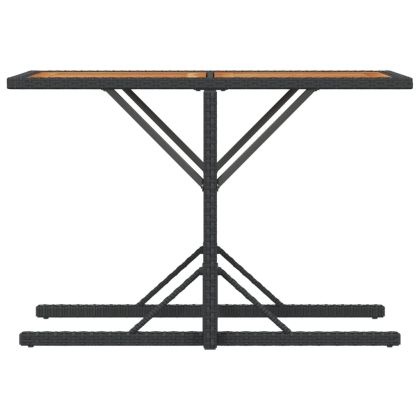 Бистро комплект с възглавници 3 части черен полиратан