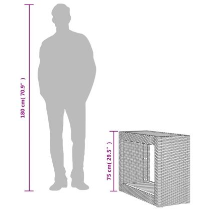 Градинска маса с дървен плот сива 100x40x75 см полиратан