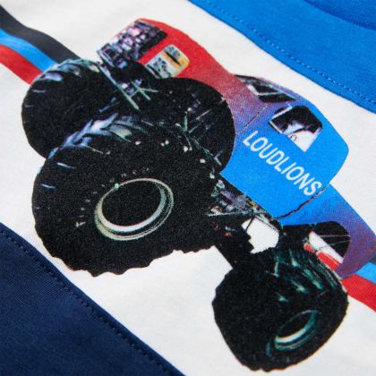 Детска тениска, синьо и нейви, 128