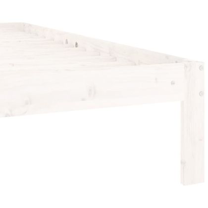 Рамка за легло, бяла, бор масив, 120х200 см