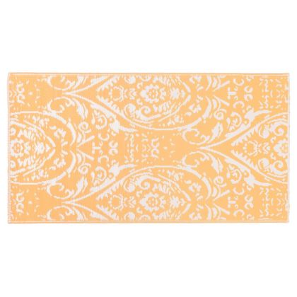 Килим за открито, ARAKIL оранжево и бяло, 190x290 см, PP