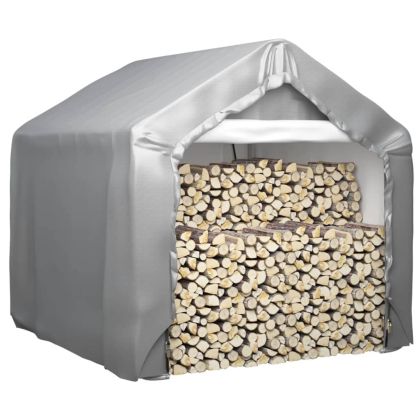 Палатка за съхранение, сива, 180x180 см, поцинкована стомана