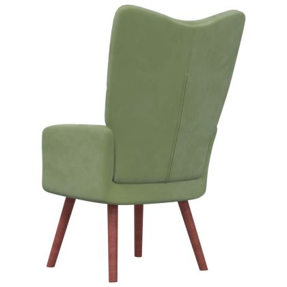 Релакс стол, светлозелен, кадифе