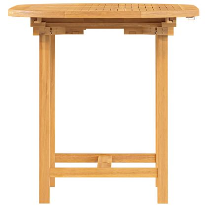 Разтегателна градинска маса 110-160x80x75 см тиково дърво масив