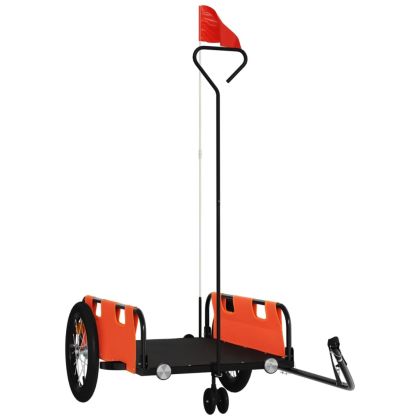 Ремарке за колело, оранжево, Оксфорд плат и желязо