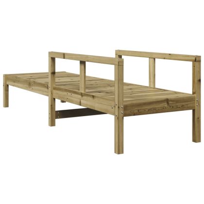 Шезлонг 199,5x62x55 см импрегниран бор