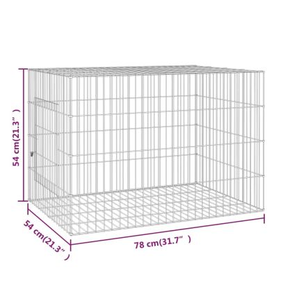 Клетка за зайци, 78x54x54 см, поцинковано желязо