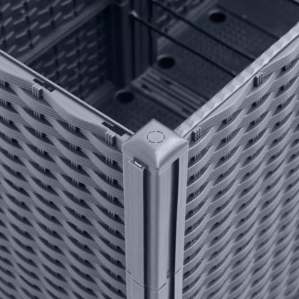 Градински сандък, синьо сив, 160x40x53 см, PP