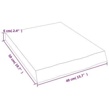 Стенен рафт, 40x50x(2-6) см, необработен масивен дъб