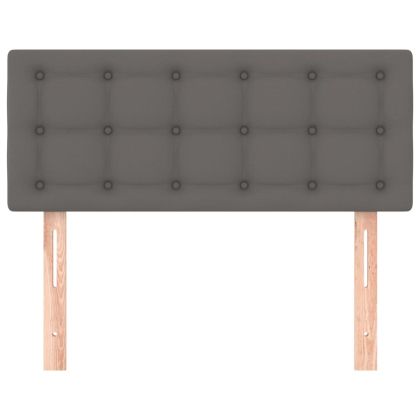 Горна табла за легло, сива, 100x5x78/88 см, изкуствена кожа