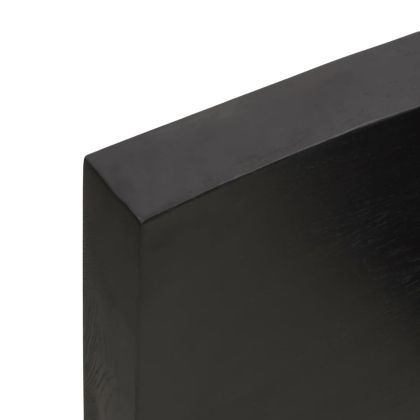 Плот за баня тъмнокафяв 40x60x(2-6) см обработено масивно дърво
