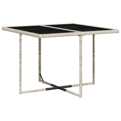 Градински трапезен комплект 5 части с възглавници светлосив