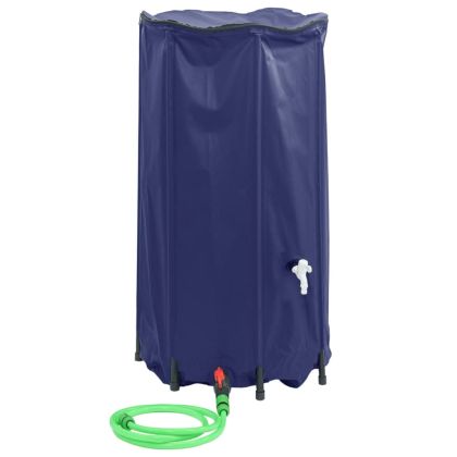 Резервоар за вода с кран, сгъваем, 250 л, PVC