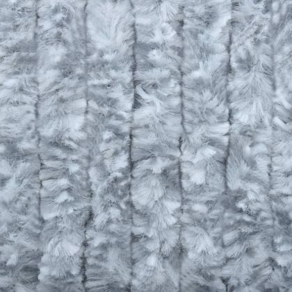 Завеса против насекоми, бяло и сиво, 118x220 см, шенил
