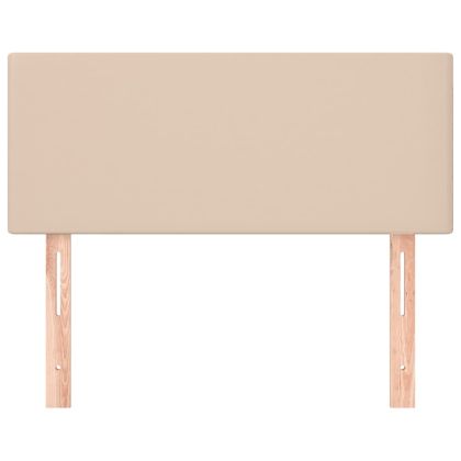 Горна табла за легло, капучино, 100x5x78/88 см, изкуствена кожа